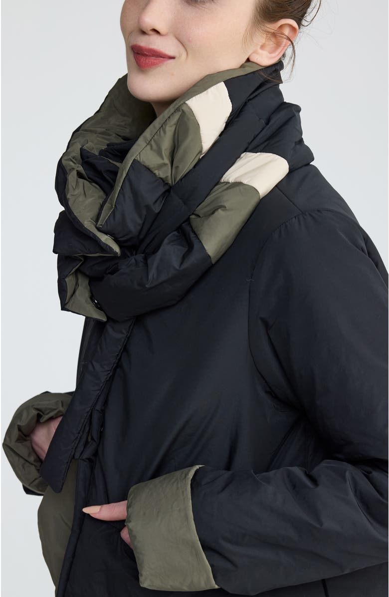 LUUKAA Anna Memory Taffeta Collar Scarf, Main, color,