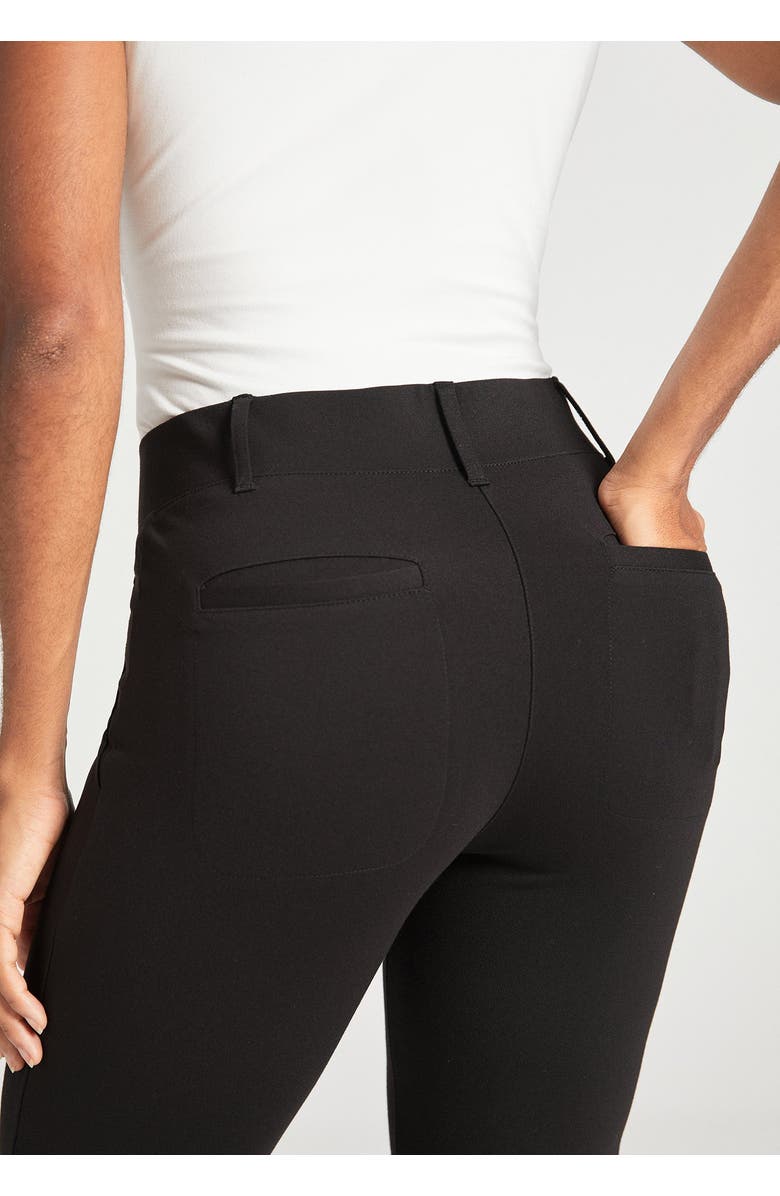 Betabrand Two Pocket DPYP Dress Pant Yoga Pants Straight Leg, Alternate, color, Black