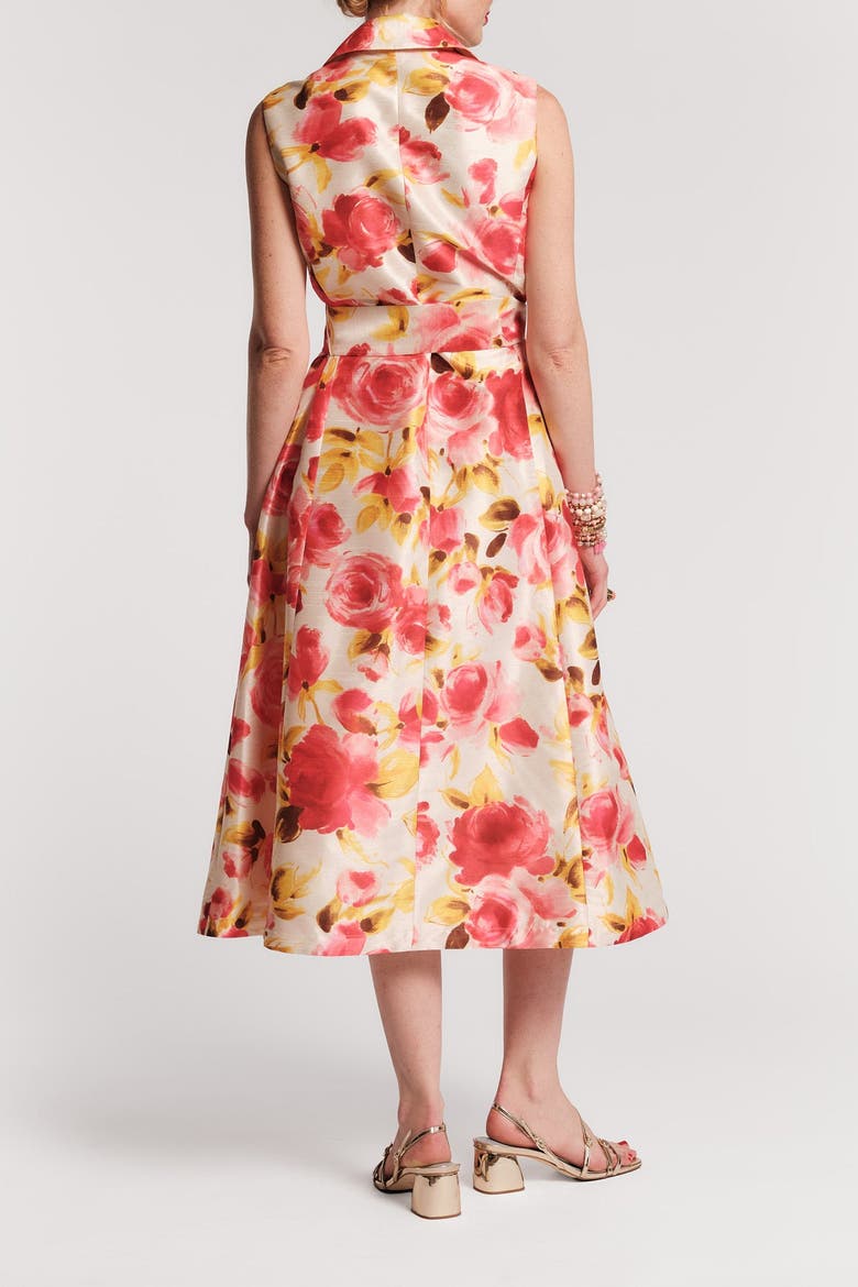 Lucia Wrap Dress English Rose, Alternate, color, Oyster/Pink/Multi