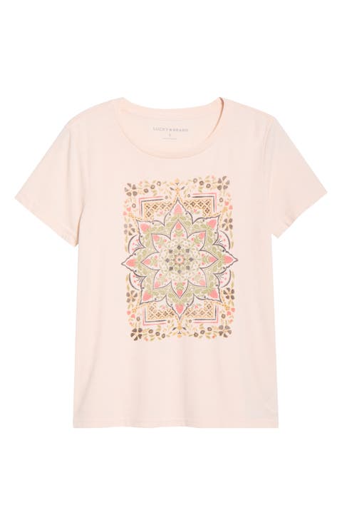 Strawberry Mandala Graphic T-Shirt