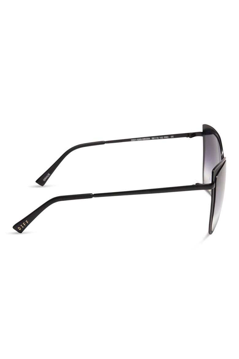 Grace 58mm Cat Eye Sunglasses, Alternate, color, BLACK