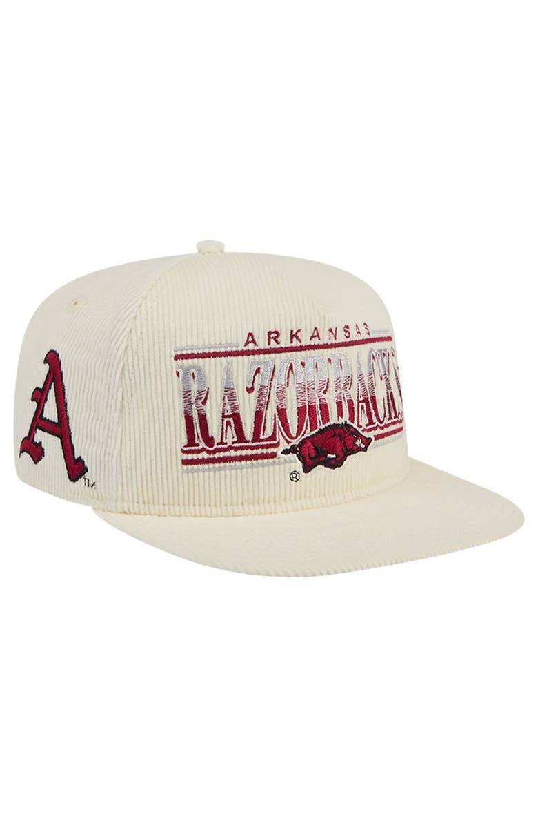 White Razorback Hat New Era Men's New Era White Arkansas Razorbacks Throwback Golfer ...