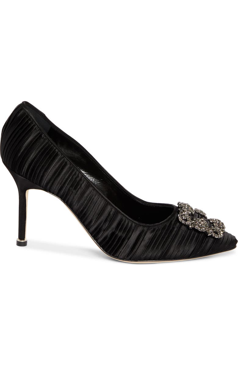 Manolo Blahnik Hangisi Crystal Buckle Pump, Alternate, color,