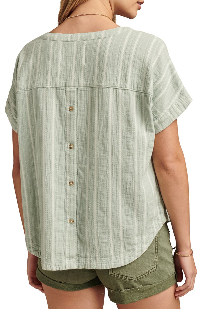 Lucky Brand Stripe Dolman Sleeve Top, Alternate, color, Gray Mist