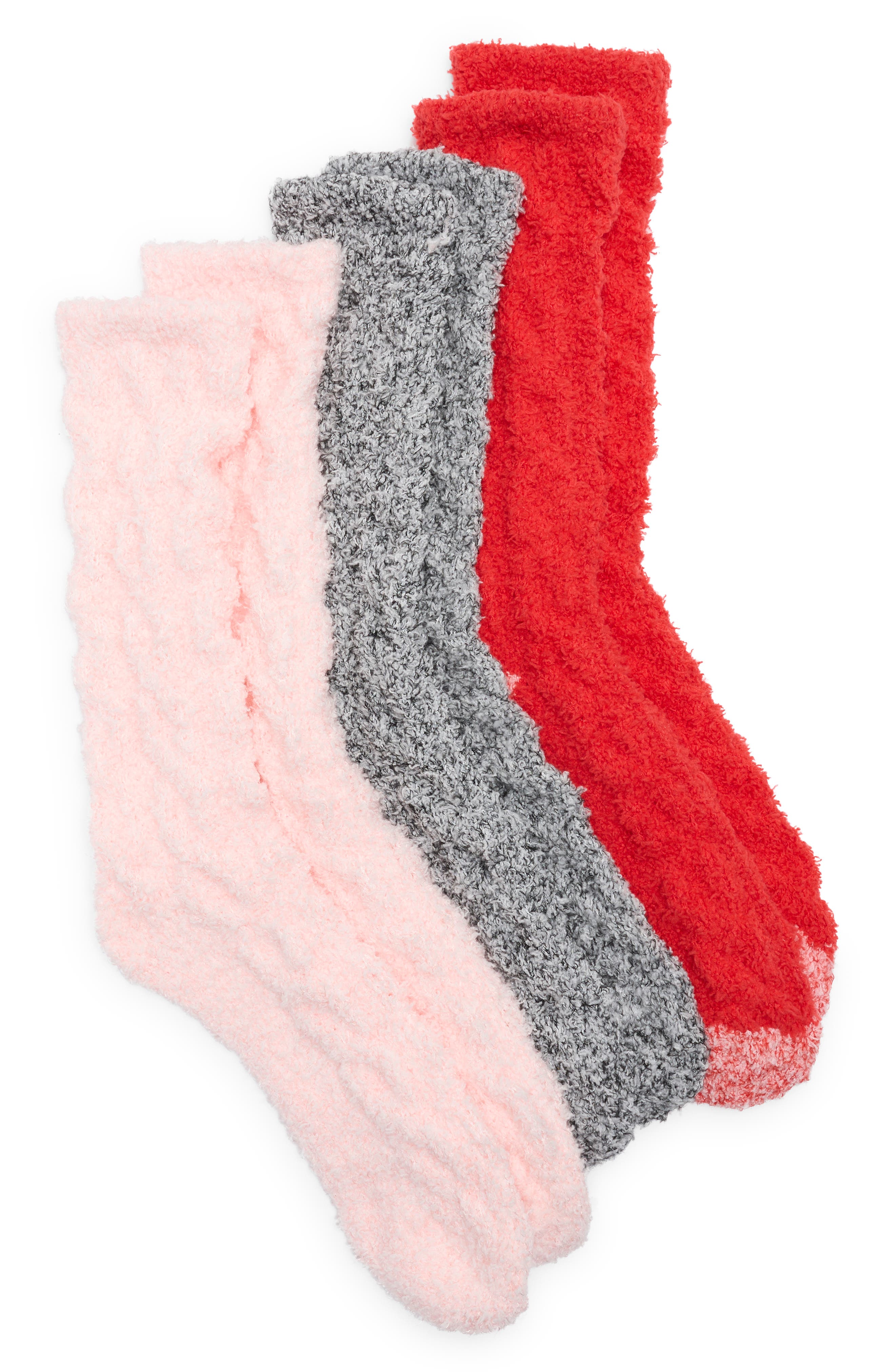 NORDSTROM RACK Assorted 3-Pack Cable Butter Socks