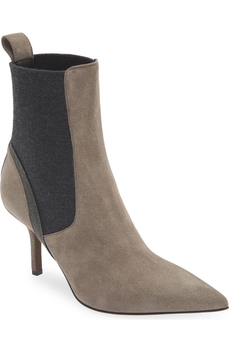 Brunello Cucinelli Pointed Toe Bootie, Main, color,
