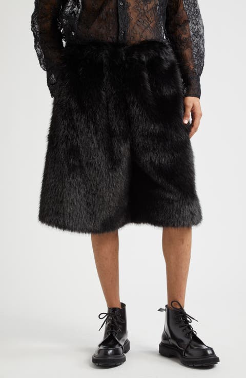 Faux Fur Boxing Shorts