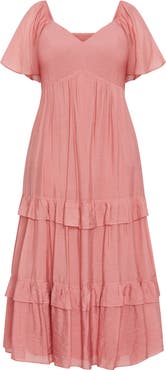 City Chic Marci Ruffle Tiered Maxi Dress