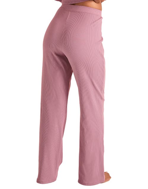 Adore Me Rib Knit Boyfriend Pant In Pink