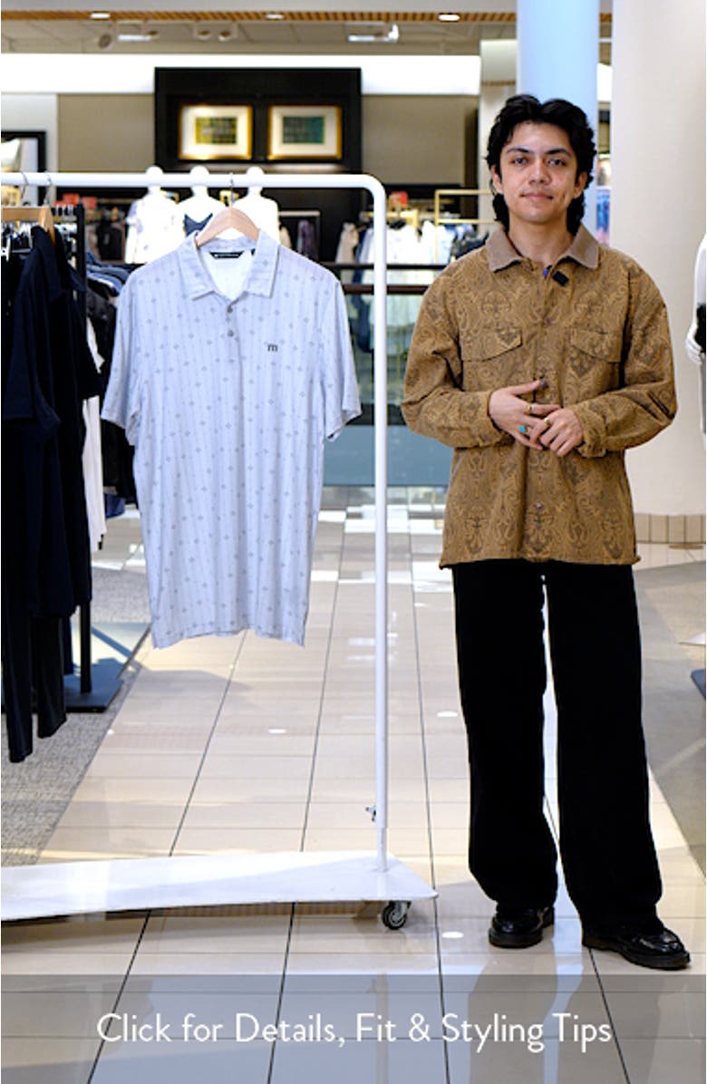 Featherweight Deco Print Polo, sales video thumbnail