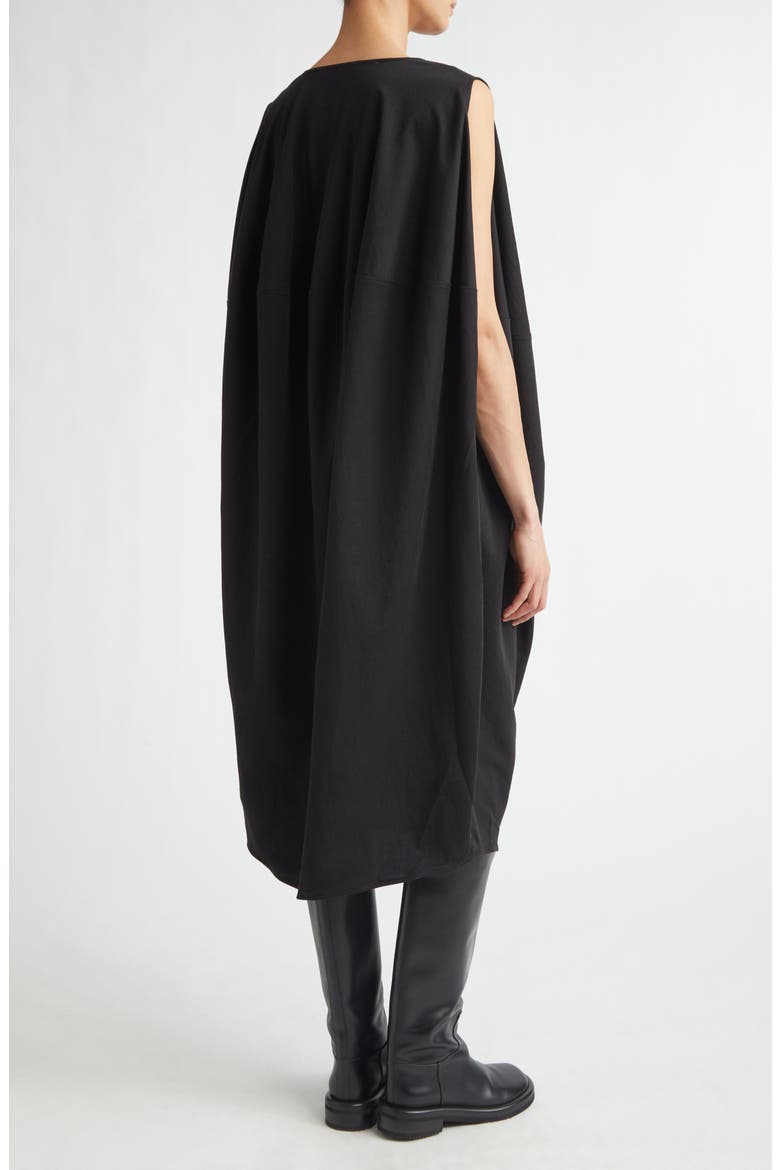 Cocoon Midi Dress, Alternate, color, BLACK