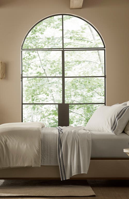 Boll & Branch Signature Ladder Stitch Organic Cotton Sheet Set In White/mineral