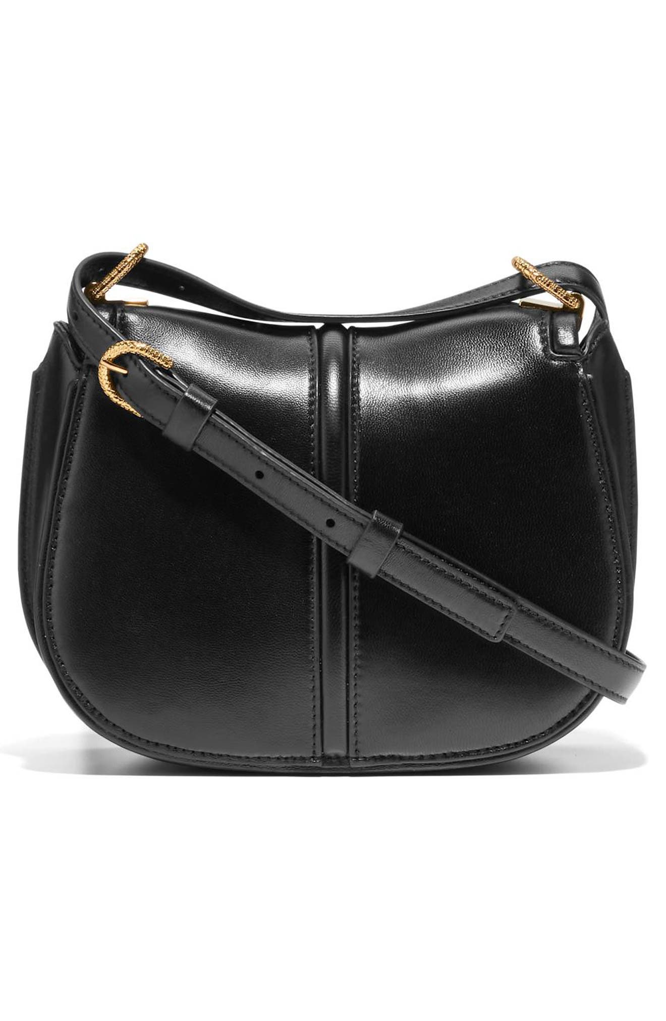 Cole Haan Celenea Leather Shoulder Bag, Alternate, color, Black