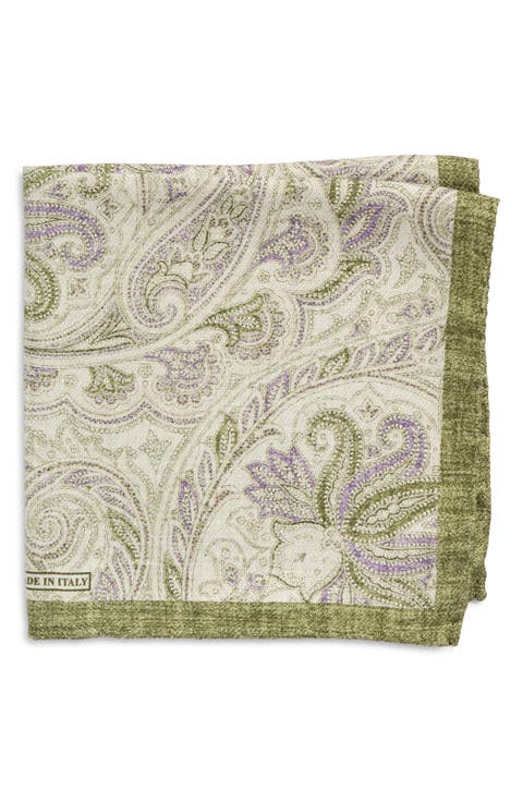 Paisley Silk Pocket Square
