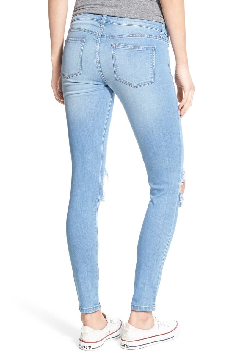 SP Black Destroyed Skinny Jeans, Alternate, color, 