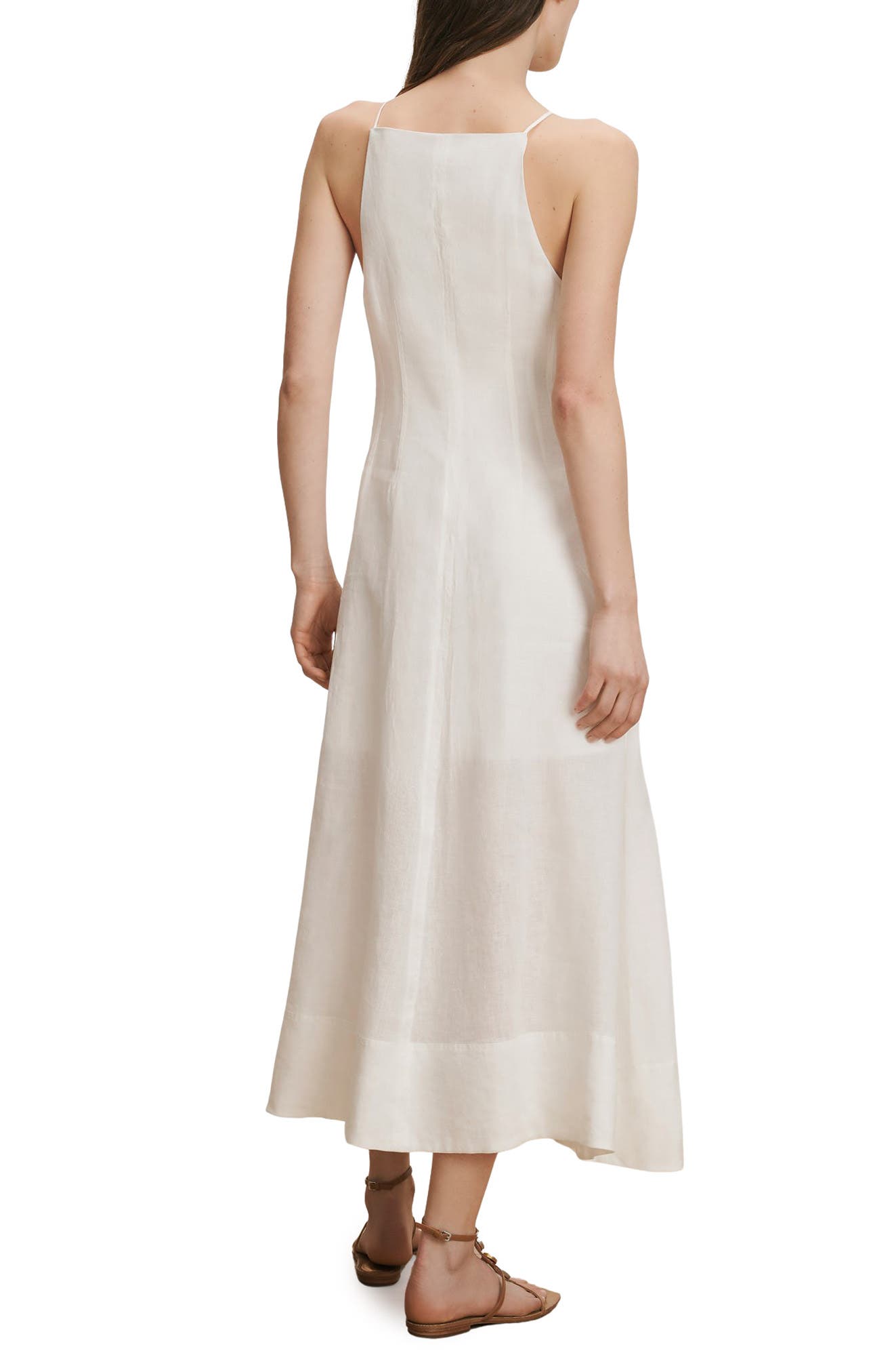 Georges Linen Button-Up Midi Sundress - image 2