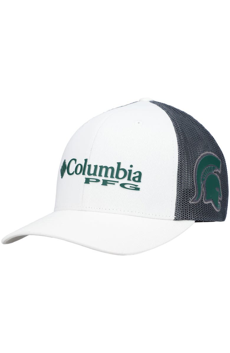 Columbia Men's Columbia White Michigan State Spartans PFG Snapback Adjustable Hat, Main, color, White