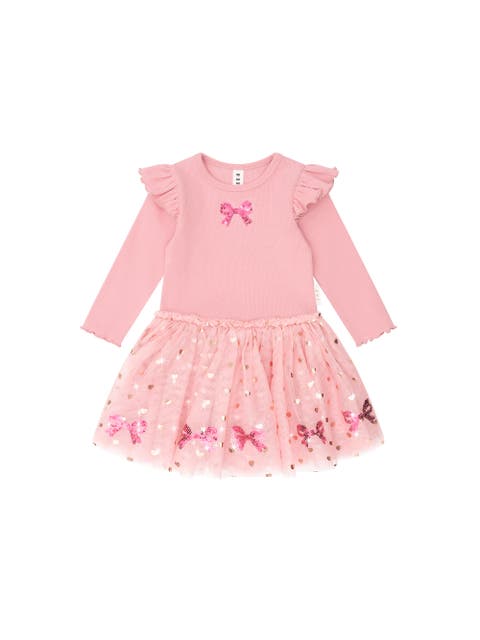 Sequin Bow Tulle Dress (Toddler, Little Kid, Big Kid)