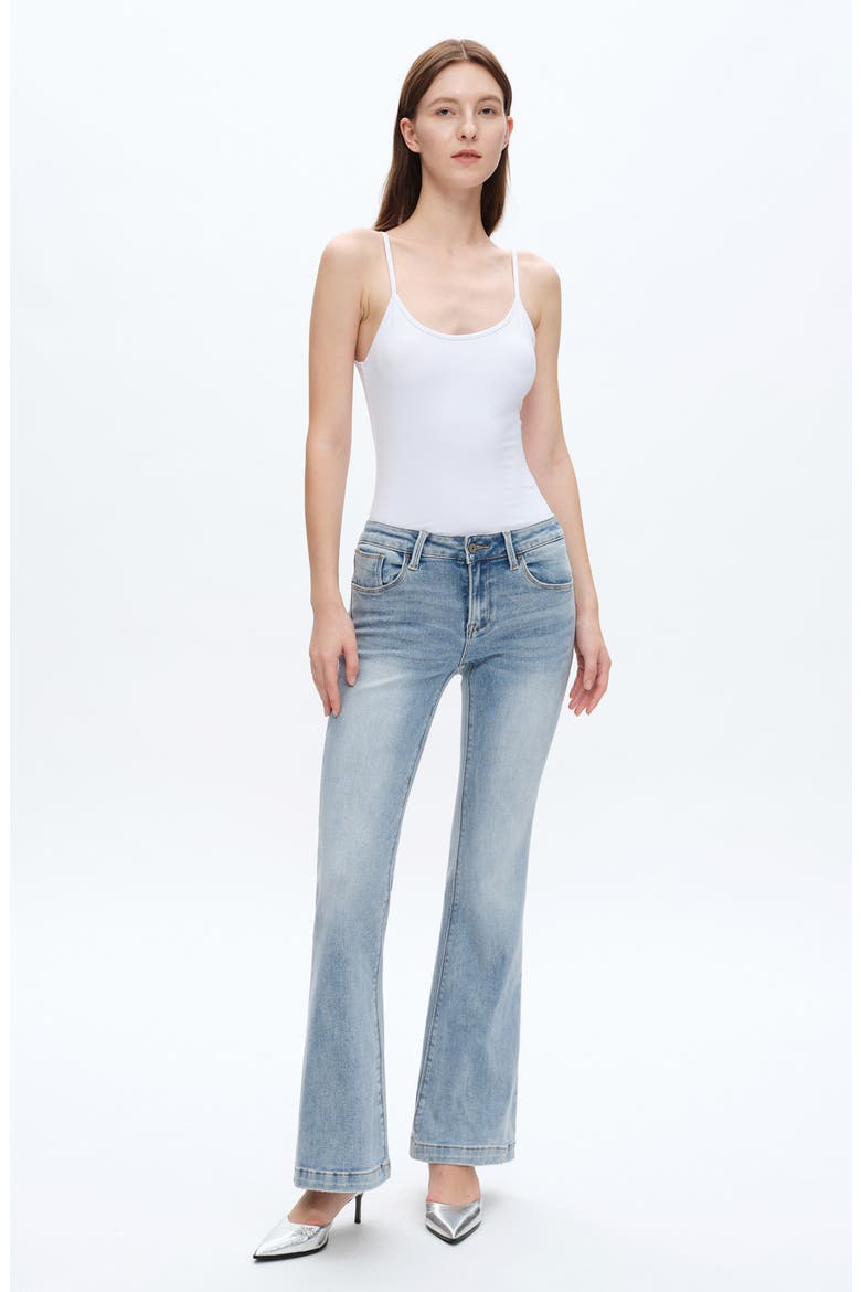 High Waist Flare Jeans, Alternate, color, BEACHY
