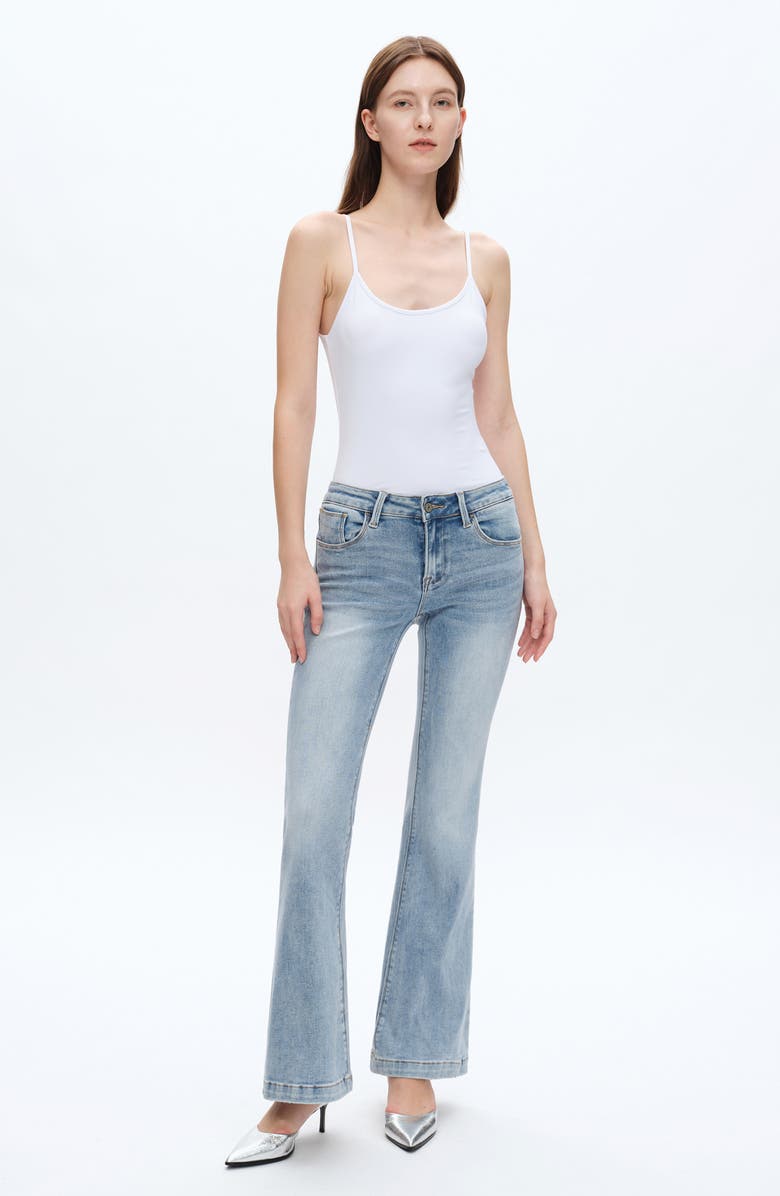 Bayeas High Waist Flare Jeans, Alternate, color, Beachy