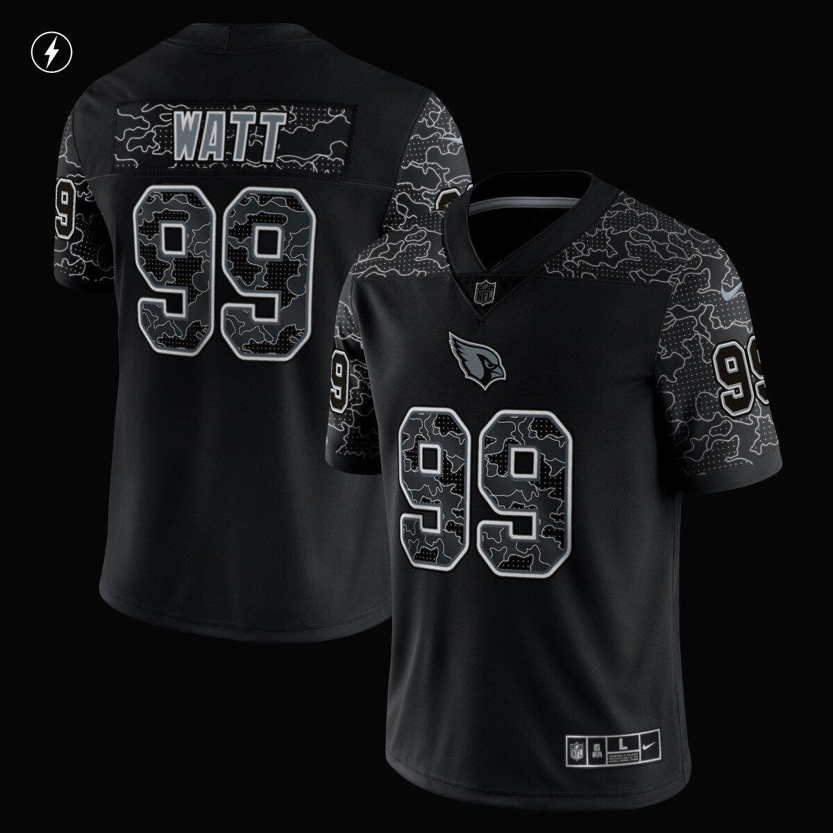 【jjj】 Men's Nike J.J. Watt Black Arizona Cardinals RFLCTV Limited Jersey