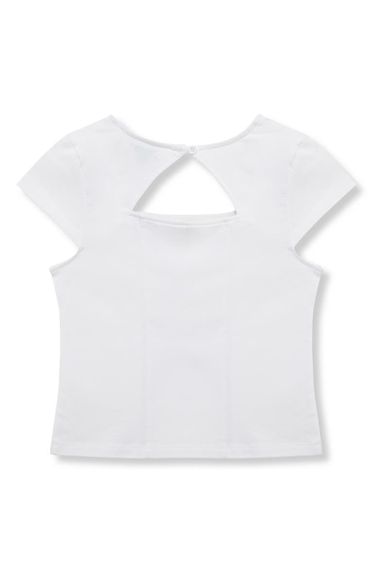 Habitual Kids Kids' Square Neck Cap Sleeve T-Shirt, Alternate, color, White