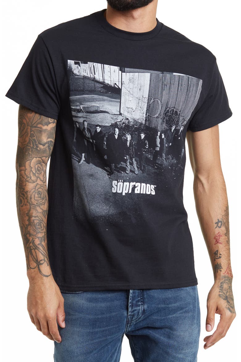 Sopranos Graphic Print T-Shirt, Main, color, BLACK