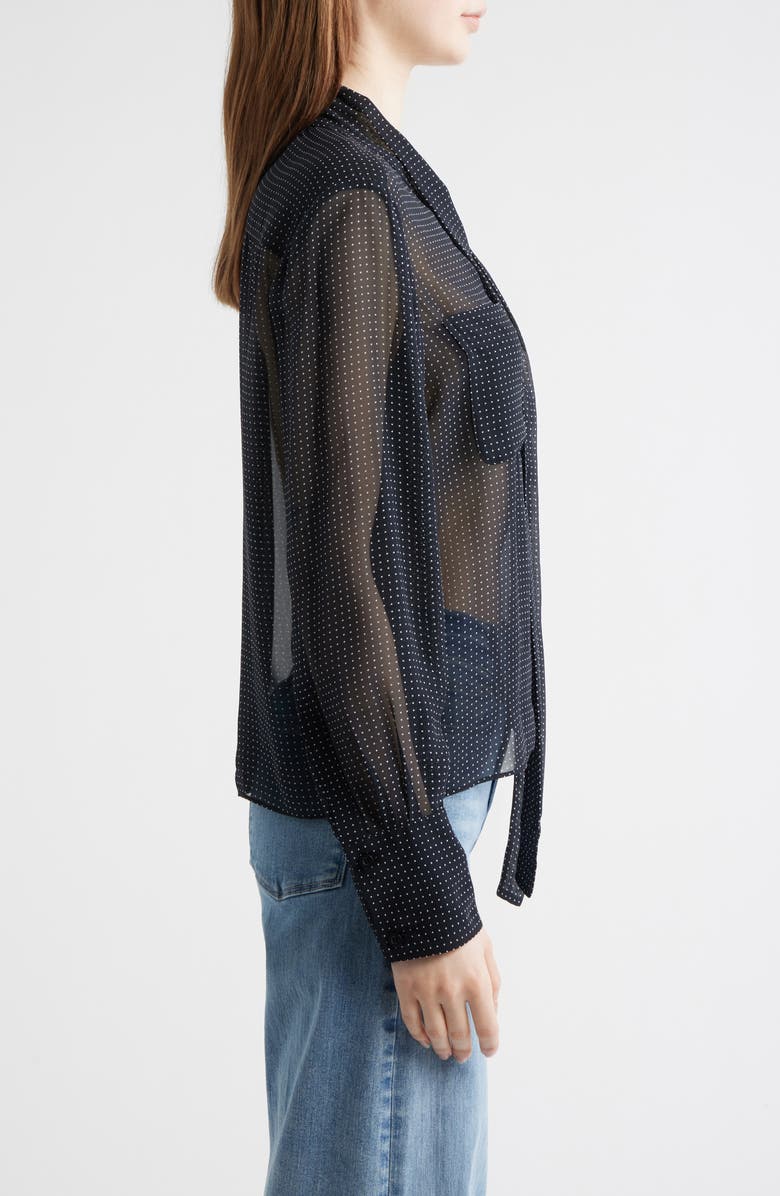 FRAME The Polka Dot Modern Tie Shirt, Alternate, color, Navy Multi