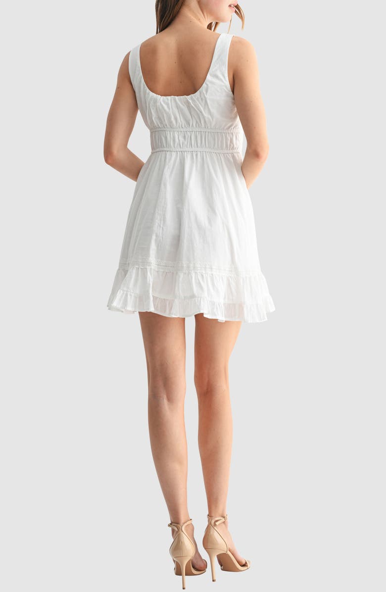 All in Favor Lace Contrast Minidress, Alternate, color, Off White