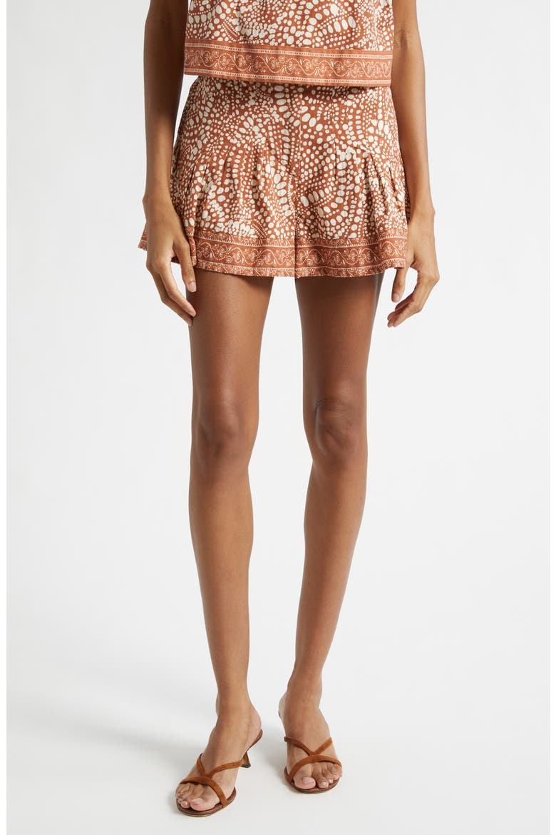 Quinn Abstract Print Cotton Short, Main, color, COFFEE DOT