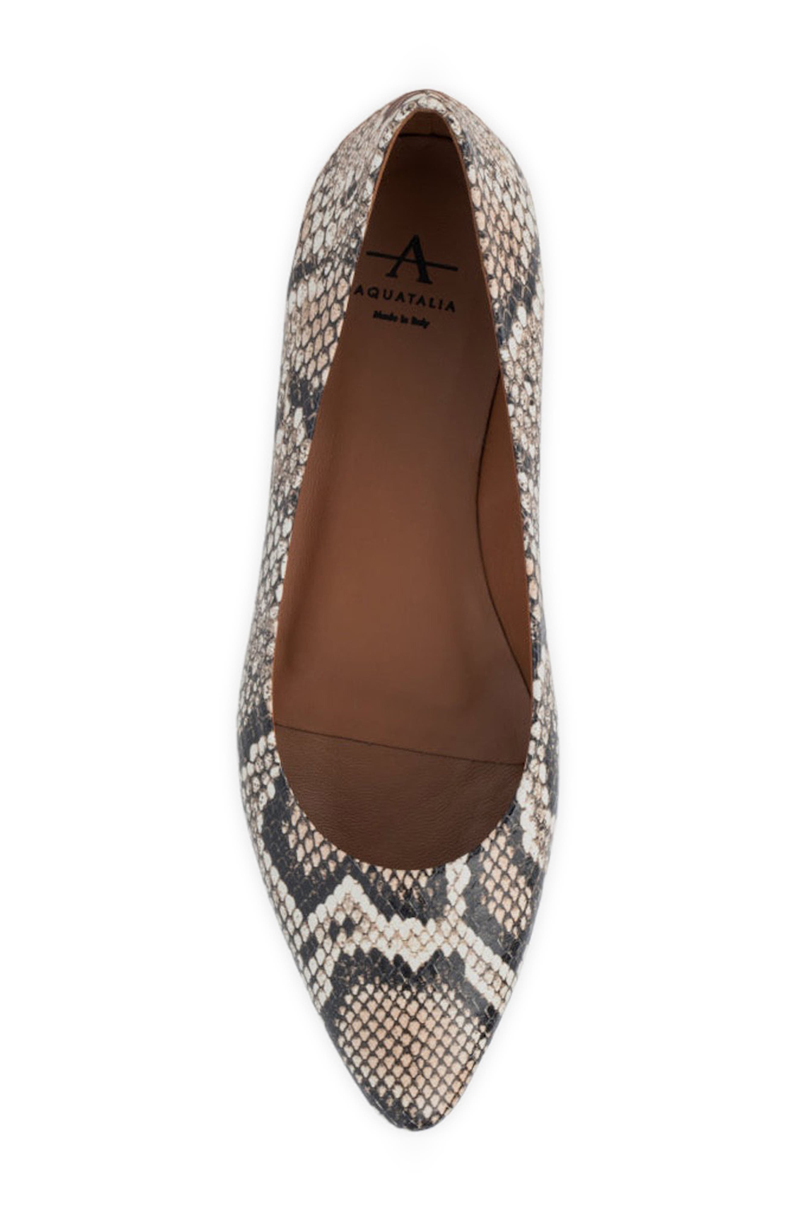 Aquatalia Penina WeatherproofFlat, Alternate, color, Natural Embossed