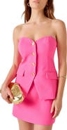 MARSY Strapless Button Top
