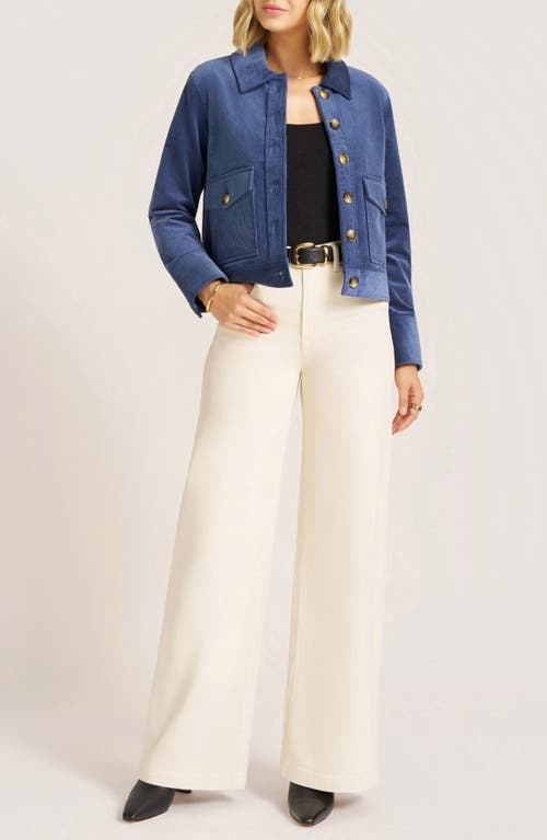 Matty M . Jeri Cotton Blend Corduroy Jacket In Blue