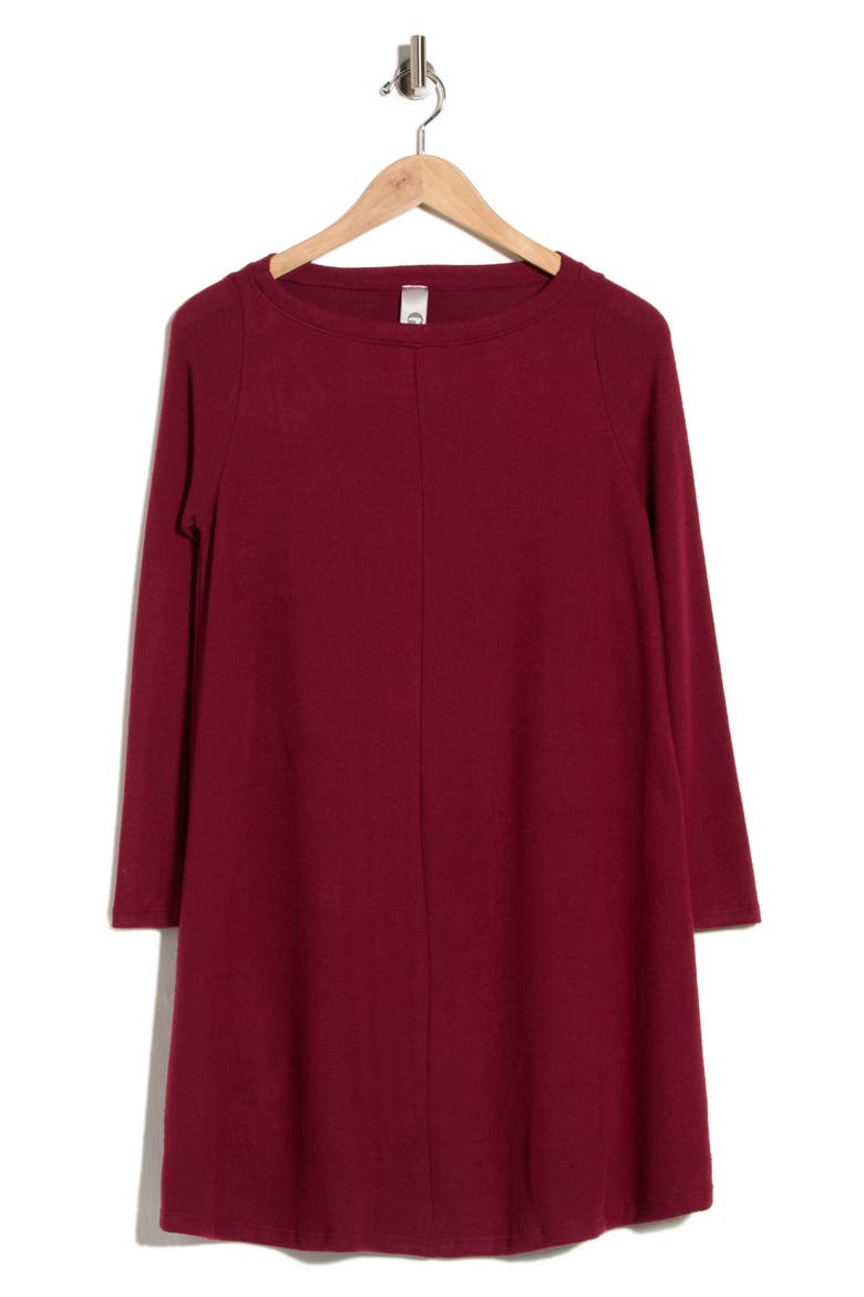 Long Sleeve Swing Dress, Main, color, CHILLI OIL