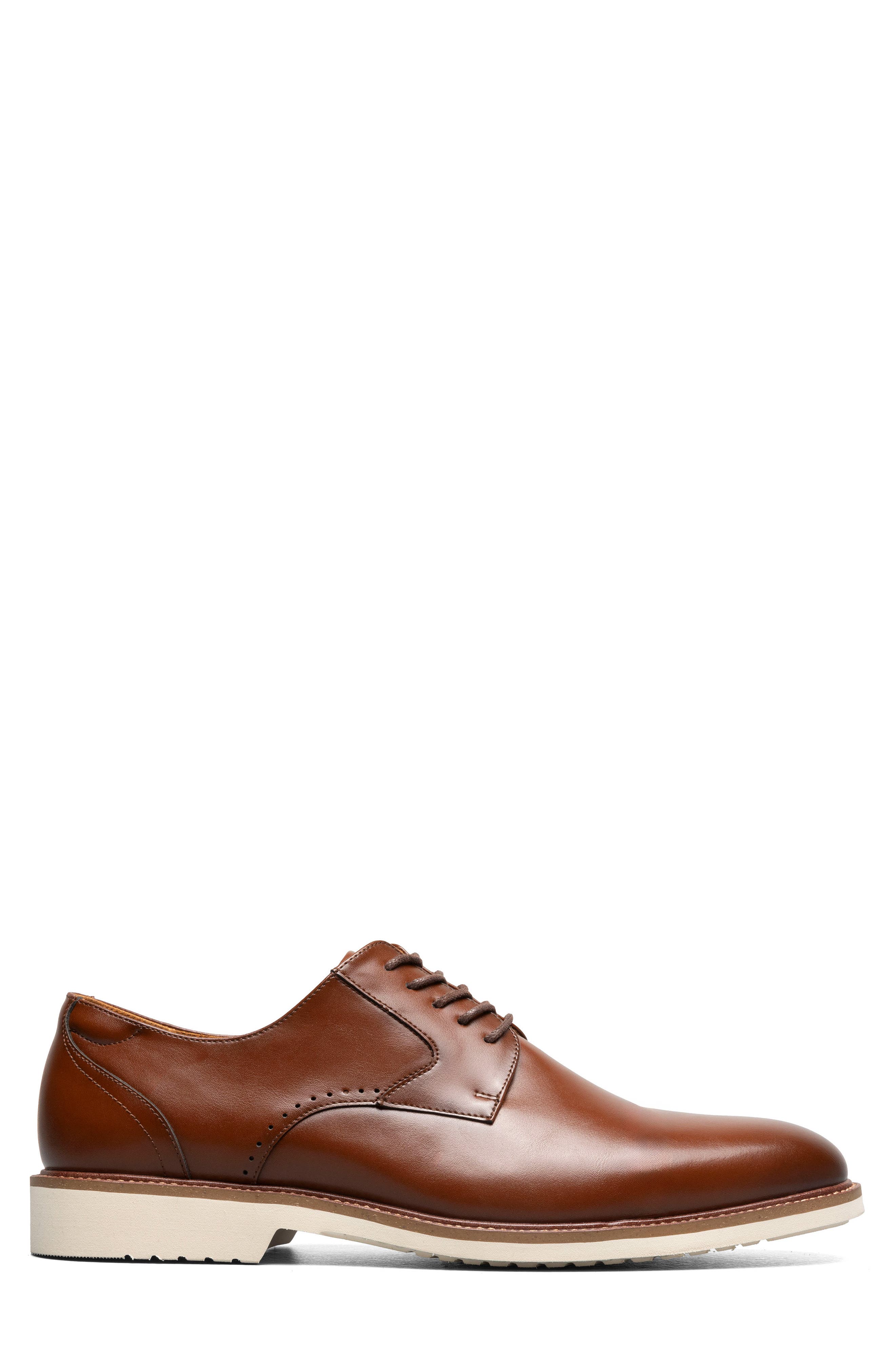 Vinson Plaid Toe Derby, Alternate, color, COGNAC
