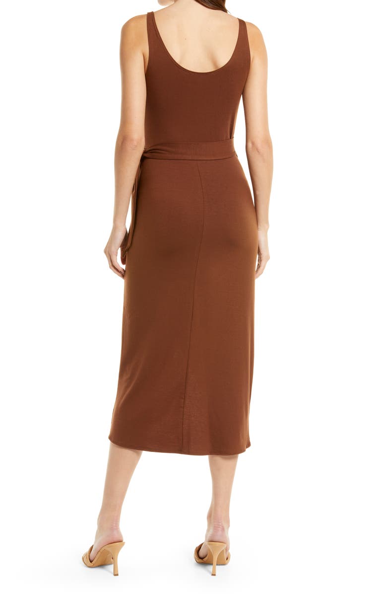 Reformation Kaila Wrap Style Jersey Dress, Alternate, color, 