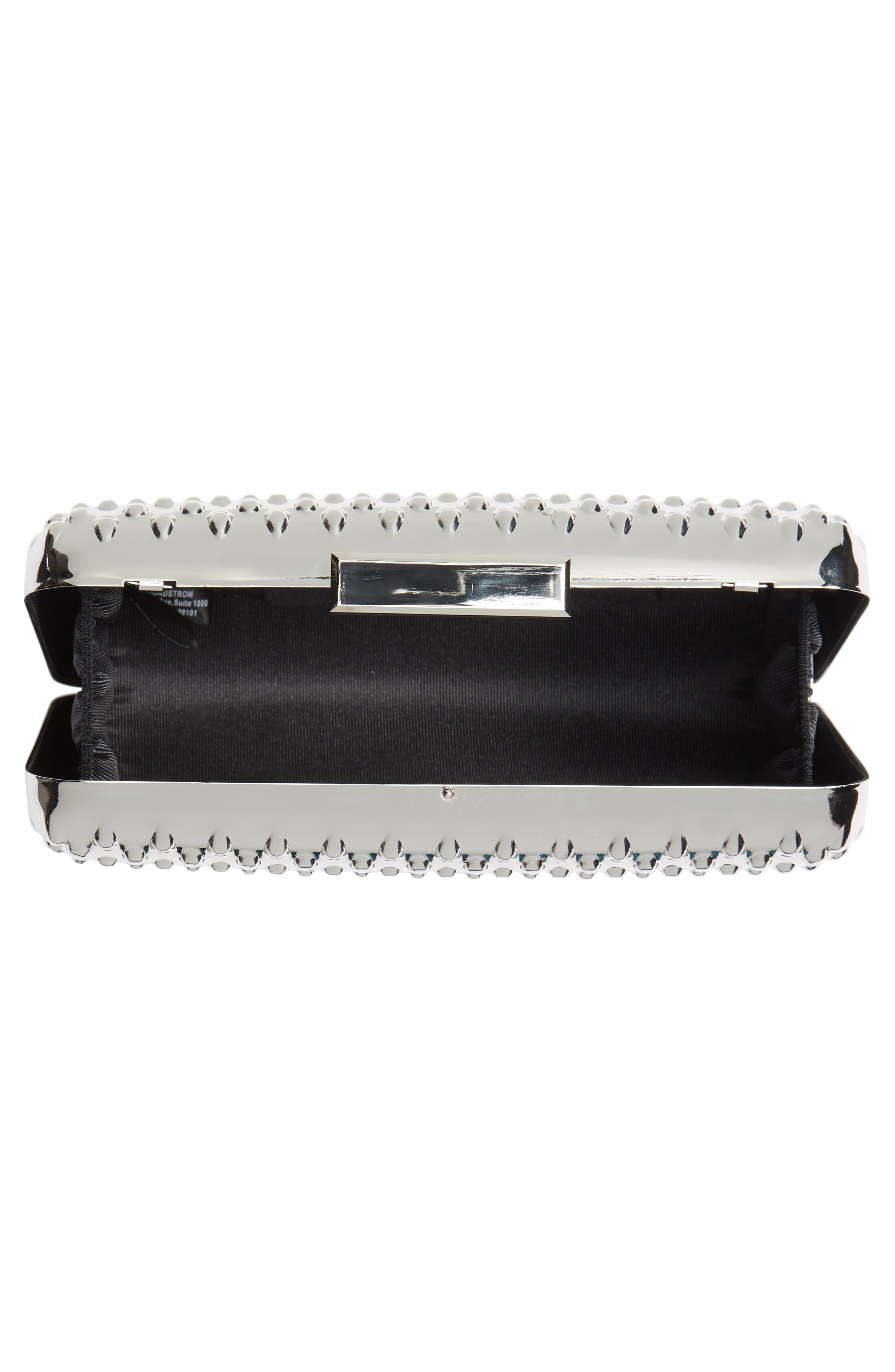 Dot Metal Minaudière, Alternate, color, SILVER