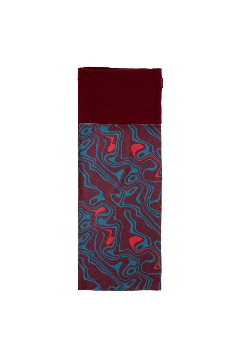 Rindell Neckwarmer, Main, color, Dark Cherry Print