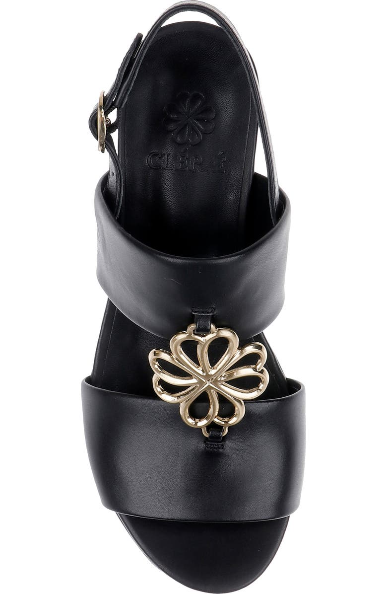 CLERAE Coraj Platform Sandal, Alternate, color, Black Leather