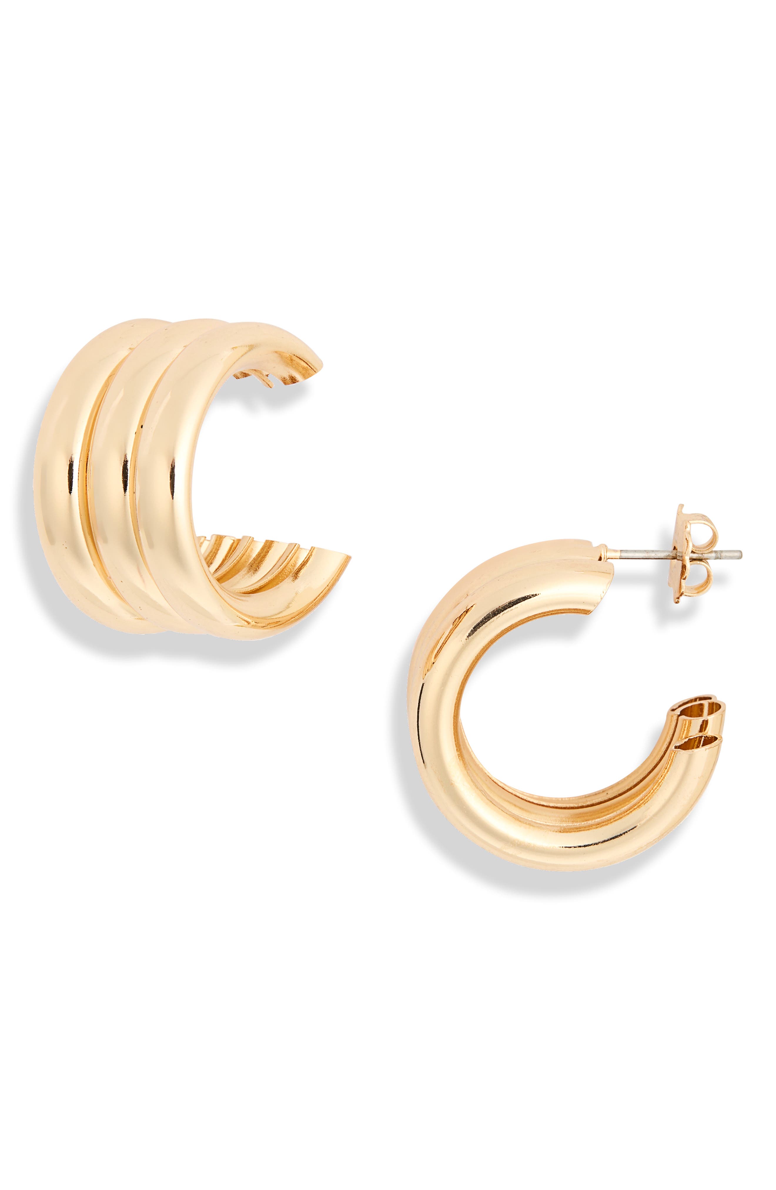 Ridged Hoop Earrings