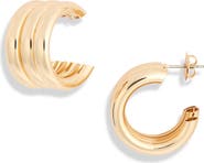 Leith Ridged Hoop Earrings