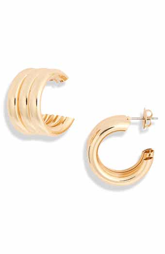 Ridged Hoop Earrings