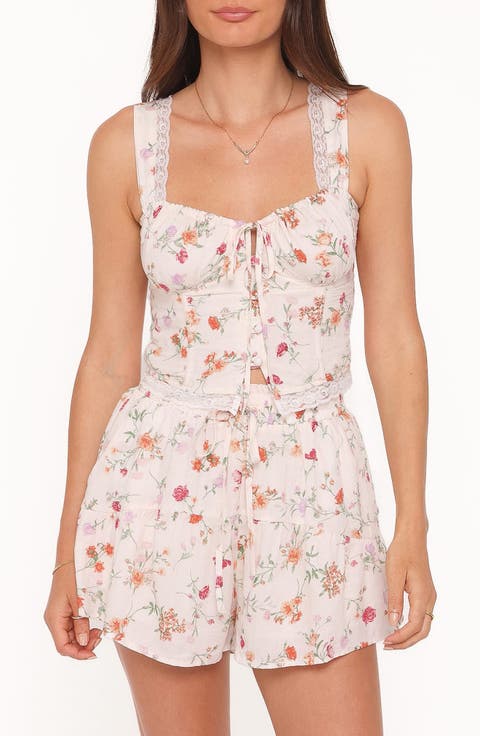 Antonia Floral Lace Trim Tank