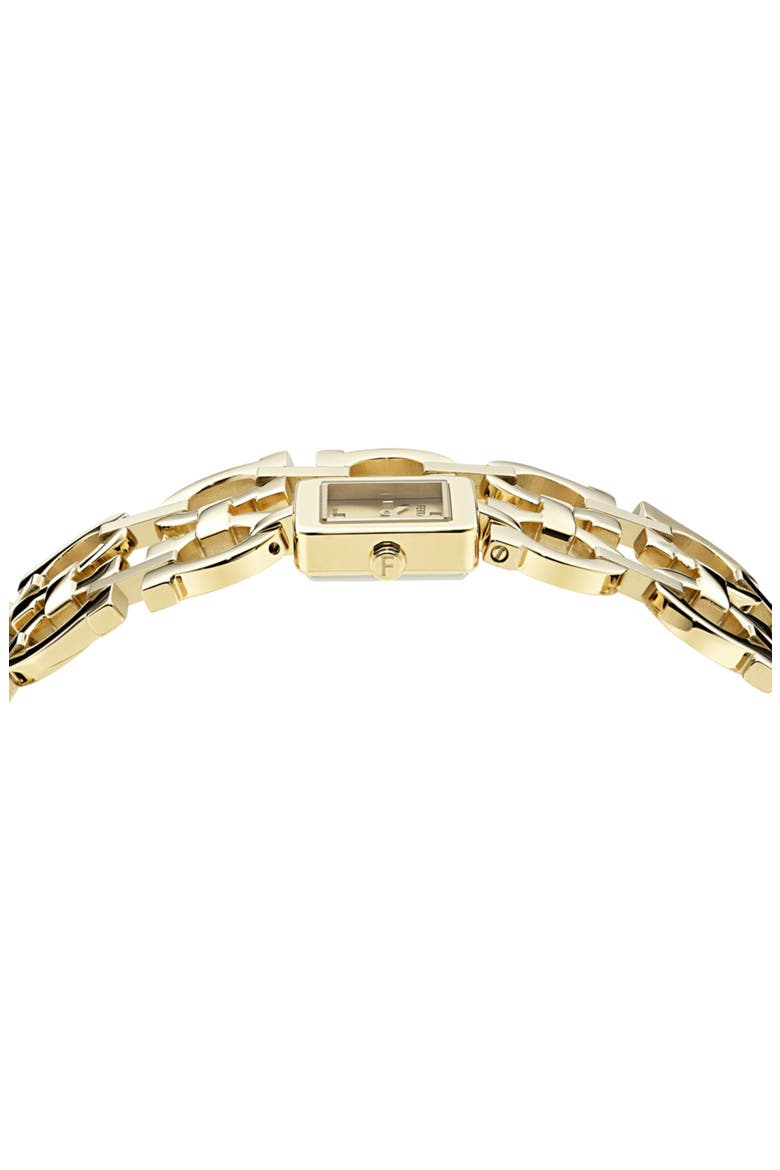 Double Gancini Catwalk Double Bracelet Watch, 19mm x 19mm, Alternate, color, YELLOW GOLD