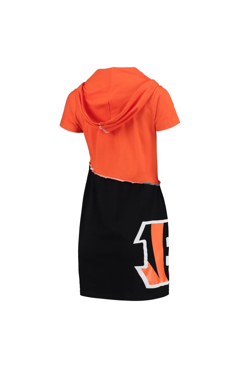 REFRIED APPAREL Women's Refried Apparel Orange/Black Cincinnati Bengals Sustainable Hooded Mini Dress, Alternate, color, Orange