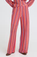 ICHI Multicolor Stripe Wide Leg Pants