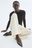 H&M Wide Bouclé Trousers