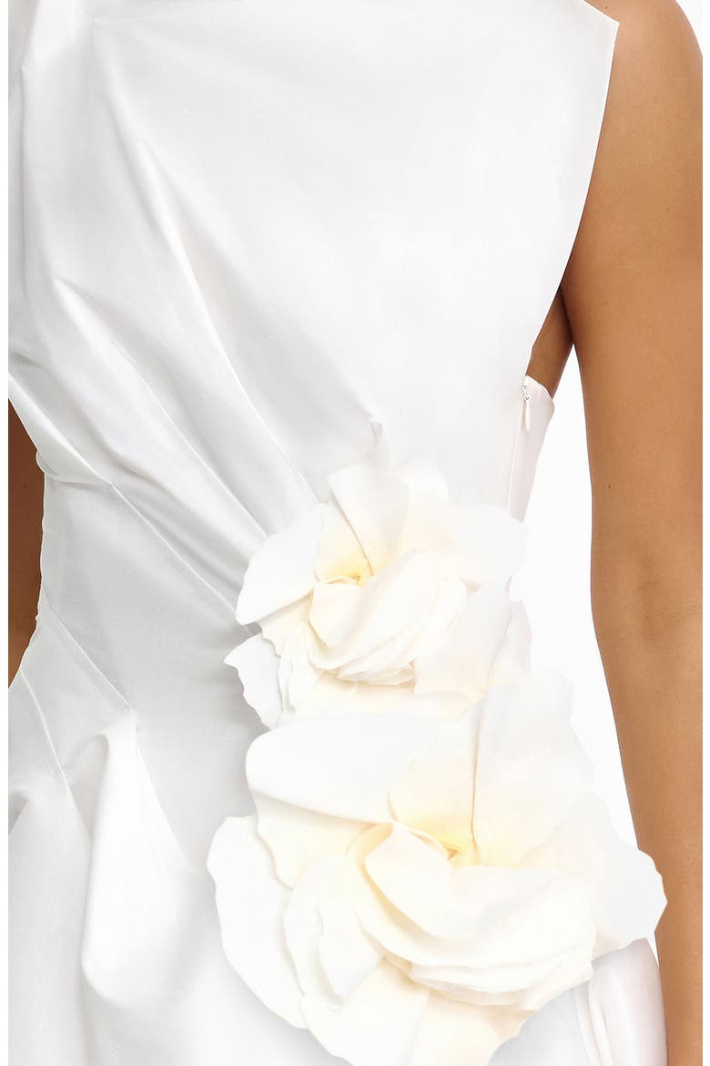 Falldon Floral Appliqué Bubble Cocktail Dress, Alternate, color, IVORY