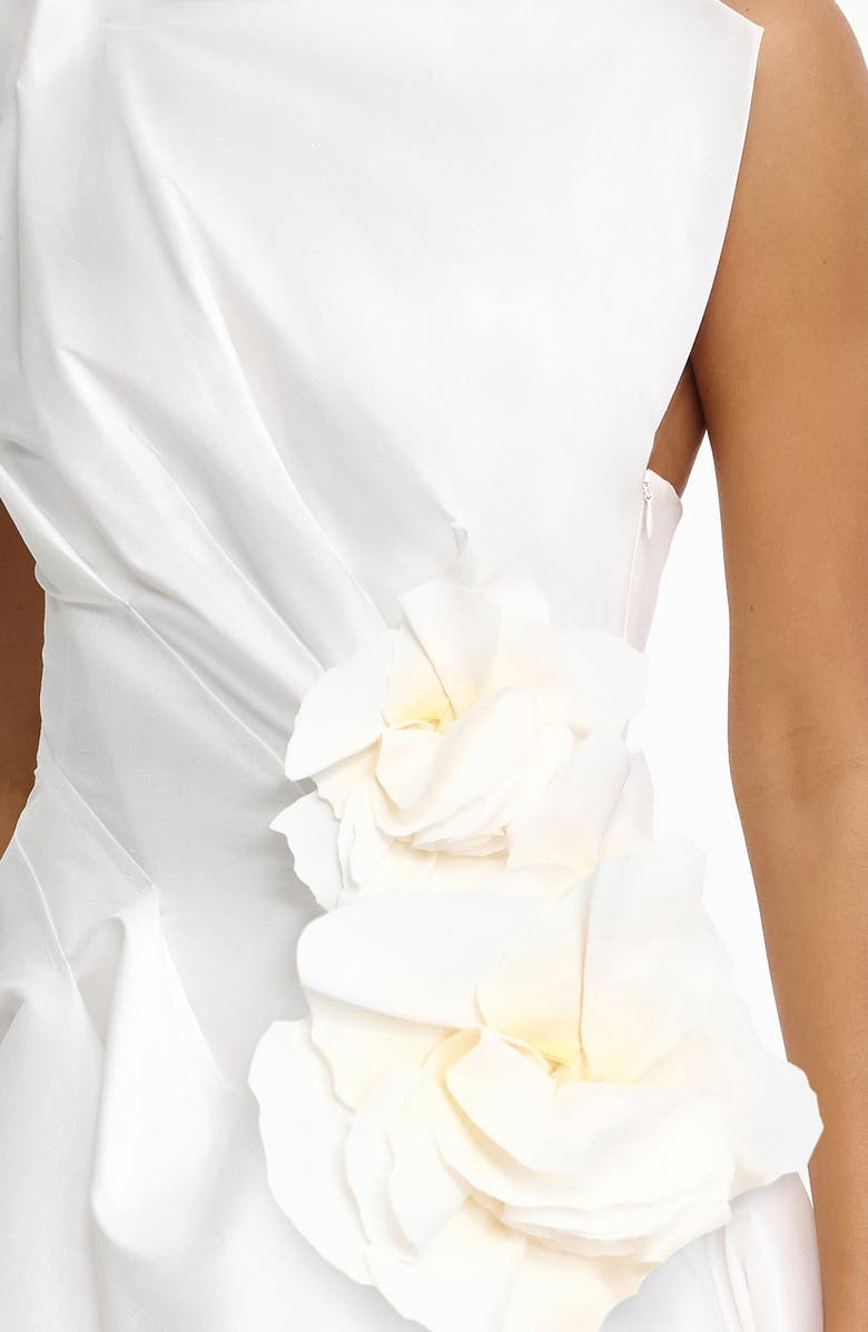 Acler Falldon Floral Appliqué Bubble Cocktail Dress, Alternate, color, Ivory