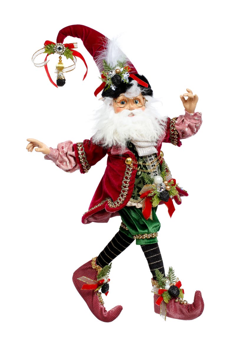 North Pole Coal Stocking Elf, Medium, Main, color, Burgundy